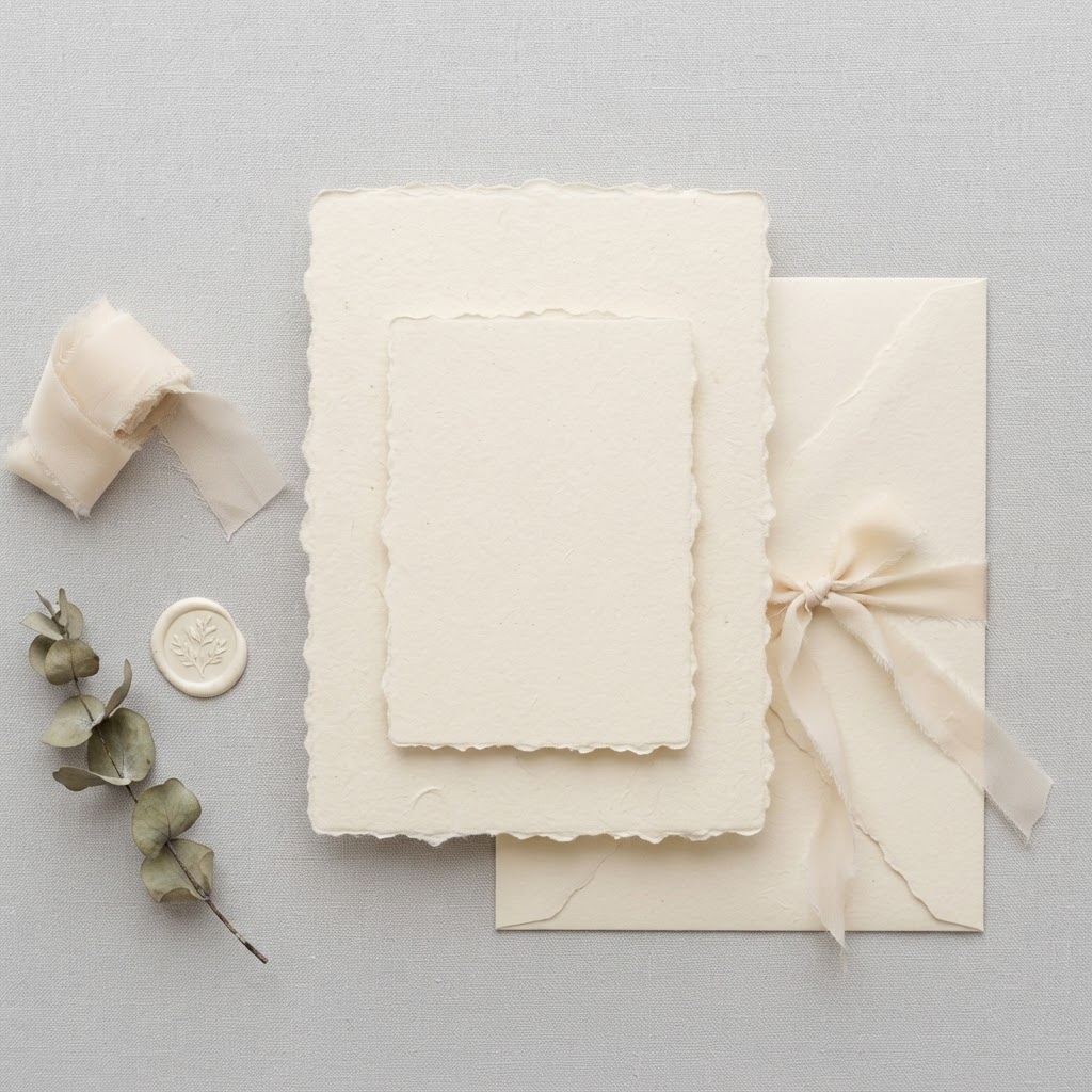 Deckled Invitation Cards — placeholder product photograph